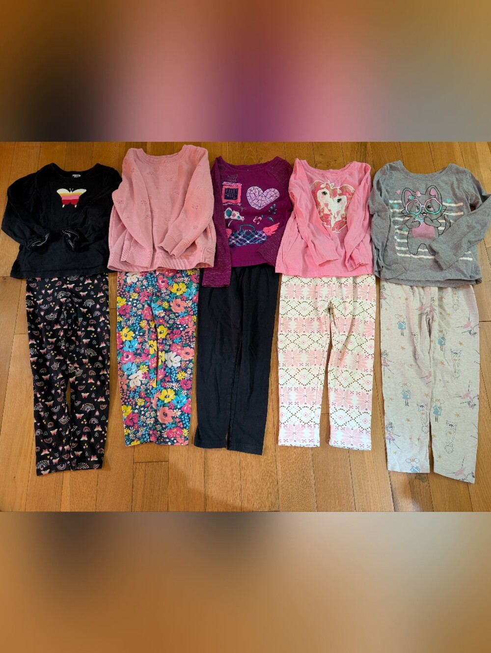 Girls 4T Fall Winter Outfits Bundle Of 5